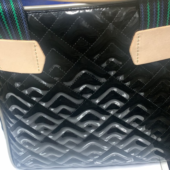 Consuela Black Quilted Tote with Tan Accents - Picture 4 of 15
